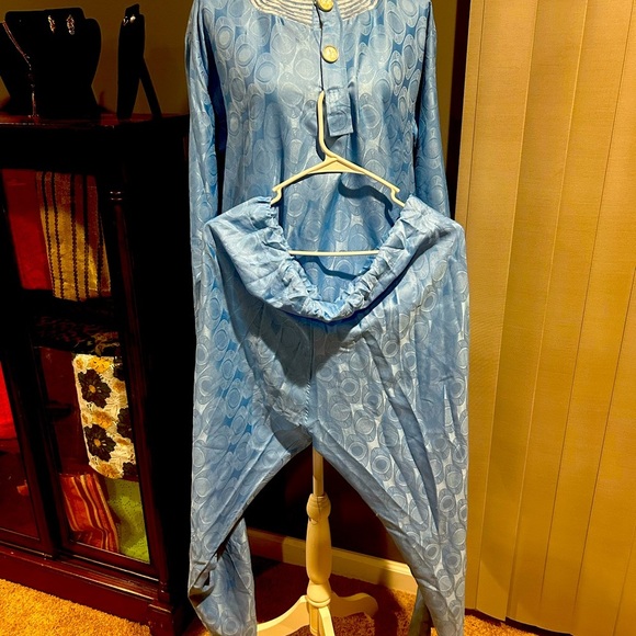 African Men's Clothing Traditional 2 Piece Embroidered Suit Shirt Pants - Picture 5 of 7